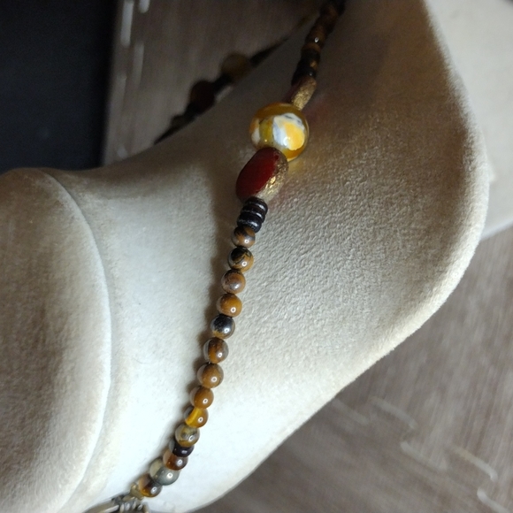 Agate and Tigers Eye Necklace - Picture 5 of 6